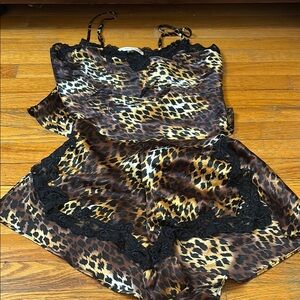 Victoria's Secret Brown and Black Chemise with Animal Print